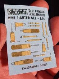  Kits-World/Warbird Decals  1/48 Full Colour 3D WWII Seat Belt decals. WWI Fighter Set WBS3D148012
