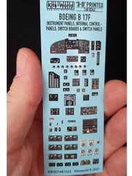 Kits-World/Warbird Decals  1/48 Boeing B-17F Flying Fortress 3D Cockpit instrument panel decals WBS3D1481022