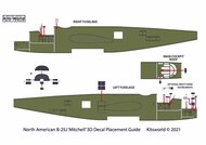  Kits-World/Warbird Decals  1/48 North-American B-25J Mitchell WBS3D1481030