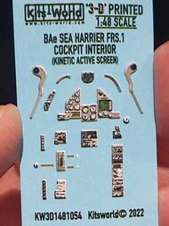  Kits-World/Warbird Decals  1/48 BAe Sea Harrier FRS.1 screens ACTIVE 3D Full colour Instrument Panels WBS3D1481054