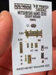 Mitsubishi A6M3 Zero 3D cockpit interior items #WBS3D1481067