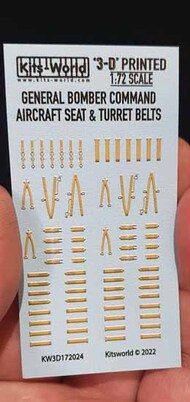 Bomber Command Bombers Cockpit & Turrets Wellington, Stirling, Halifax, Lancaster, Hampden, Blenheim Full Colour 3D Seat Belt decals. #WBS3D172024