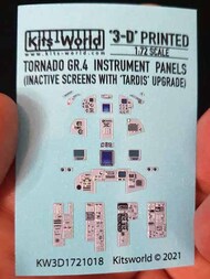  Kits-World/Warbird Decals  1/72 Panavia Tornado GR.4 (INACTIVE SCREENS WITH TARDIS UPGRADE) 3D Full colour Instrument Panels WBS3D1721018