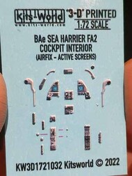  Kits-World/Warbird Decals  1/72 BAe Sea Harrier FA.2 (Screens Active) 3D Full colour Instrument Panels WBS3D1721032