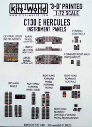  Kits-World/Warbird Decals  1/72 Lockheed C-130E Hercules - 3D Full colour Instrument Panels WBS3D1721040