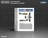  Kits-World/Warbird Decals  1/32 Hawker Tempest Mk.V wheels and canopy paint mask outside only WBSM321003