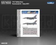  Kits-World/Warbird Decals  1/32 Lockheed-Martin F-16CJ Fighting Falcon Block 50 wheels and canopy paint mask outside only WBSM321009