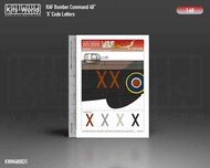  Kits-World/Warbird Decals  1/48 RAF 48 inch Letter 'X' Bomber Command codes - Pre-Order Item WBSM480031