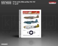  Kits-World/Warbird Decals  1/48 USAAF Star and Bar (1943 1947) - 15 16.4 x 8.9 mm and 20'- 22.06 x 11.9 mm - Pre-Order Item WBSM480092