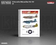  Kits-World/Warbird Decals  1/48 USAAF Star and Bar (1943 1947) - 50'- 54.9 x 29.8 mm. - Pre-Order Item WBSM480096