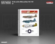  Kits-World/Warbird Decals  1/48 USAAF Star and Bar (1943 1947) - 55'- 60.1 x 32.6 mm. - Pre-Order Item WBSM480097