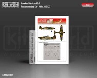  Kits-World/Warbird Decals  1/48 Hawker Hurricane Mk.I wheels and canopy paint mask outside only WBSM481002