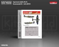  Kits-World/Warbird Decals  1/48 Supermarine Spitfire Mk.Vb wheels and canopy paint mask outside only WBSM481004
