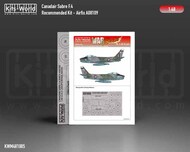  Kits-World/Warbird Decals  1/48 North-American F-86F-40 Sabre wheels and canopy paint mask outside only WBSM481005