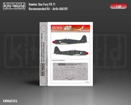 Kits-World/Warbird Decals  1/48 Hawker Sea Fury FB.11 wheels and canopy paint mask outside only WBSM481016