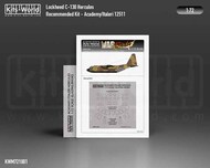  Kits-World/Warbird Decals  1/72 Lockheed C-130H/E Hercules ROKAF & USAF wheels and canopy paint mask outside only WBSM721001