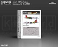  Kits-World/Warbird Decals  1/72 Boeing B-17G Flying Fortress wheels and canopy paint mask outside only WBSM721002