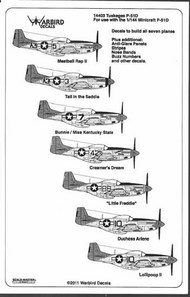  Kits-World/Warbird Decals  1/144 P-51D Mustang Tuskegee Airmen #14403 WBD14403