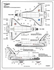  Kits-World/Warbird Decals  1/144 Space Shuttle (REV kit) WBD14405
