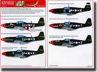  Kits-World/Warbird Decals  1/48 P-51 Mustang Lettering, Numbers, Kill Markings for Camouflage Finish WBS148028