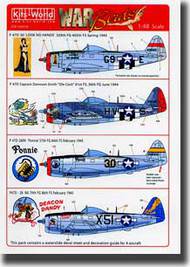  Kits-World/Warbird Decals  1/48 P-47 Thunderbolt Ponnie, Deacon Dandy, Look no Hands, Ole Cock WBS148030