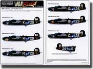  Kits-World/Warbird Decals  1/72 B-24 Sq. ID Lettering & Numbers for Camouflage Finish WBS172020