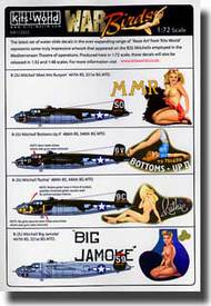  Kits-World/Warbird Decals  1/72 B-25J Meet Mrs Runyon, Big Jamoke, Bottoms-UP II, Ruthie WBS172023