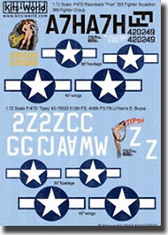  Kits-World/Warbird Decals  1/72 P-47D Fran, Tipsy WBS172070