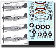  Kits-World/Warbird Decals  1/48 P-51c Mustangs Pt. I WBS148001