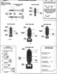  Kits-World/Warbird Decals  1/48 US WWII & Korean War Bomb & Rocket Markings WBD48006