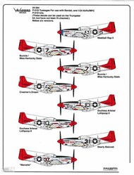  Kits-World/Warbird Decals  1/48 P-51 Mustang Tuskegee Airmen Pt 4 #48024 WBD48024