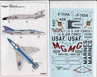 Kits-World/Warbird Decals  1/48 F-110A F-4B Phantom II USAF VMFA-321 WBD48033