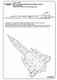  Kits-World/Warbird Decals  1/72 SR-71 Blackbird Common Markings and Specific Planes WBD72048
