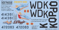  Kits-World/Warbird Decals  1/32 P-51D Fiesty Sue, Lil Aggie for RVL WBS132121
