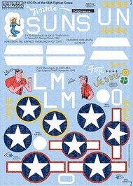 Kits-World/Warbird Decals  1/32 P-47C/Ds 56th FG Tinkle, Lil Abner, Jessie-O, Torchy, Faye WBS132163