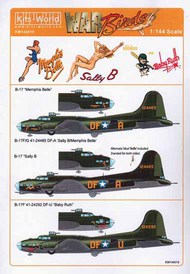  Kits-World/Warbird Decals  1/144 Boeing B-17F/B-17G Flying Fortress. B-17F/G 4 WBS144019