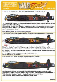  Kits-World/Warbird Decals  1/144 Avro Lancaster B.III 'Phantom of the Ruhr' BQ WBS144033