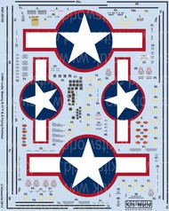  Kits-World/Warbird Decals  1/48 B-17F/G Red Outlined Stars & Bars, General Stenciling, Cockpit Instrumentation & Walkways WBS148125