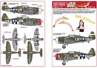  Kits-World/Warbird Decals  1/48 P-47D 56th FG of Zemke's LM-V 62nd FS, Belle of Belmont UN-L 63rd FS 1944 WBS148200