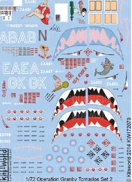  Kits-World/Warbird Decals  1/72 Operation Granby Tornado Set 2: Nikki, Nora Batty Snoopy Airways, Gulf Killer, Mig Eater, Alarm Belle (D)<!-- _Disc_ --> WBS172079
