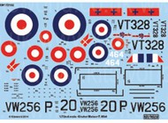  Kits-World/Warbird Decals  1/72 Gloster Meteor F Mk IV 263rd Sq., 207th Advanced Flying School RAF & 464th Royal Danish Naval Air Service for MPM (D)<!-- _Disc_ --> WBS172102