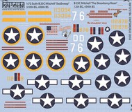  Kits-World/Warbird Decals  1/72 B-25C Seasweep 310th BG 428th BS, The Strawberry Roan 12th BG 434th BS WBS172194