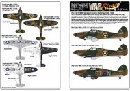  Kits-World/Warbird Decals  1/72 Pre-Early WWII Serial & Cocarde Hurricane RAF Markings 1938-1940 WBS172213