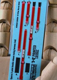 Kits-World  1/20 3D Color Sparco 3-Point Double Release Racing Seatbelts/Harness Red WBS3120004