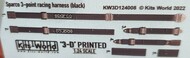  Kits-World/Warbird Decals  1/24 3D Color Sparco 3-Point Racing Seatbelts/Harness Black WBS3124008