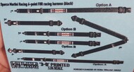 Kits-World/Warbird Decals  1/24 3D Color Sparco Martini 6-Point FHR Racing Seatbelts/Harness Black WBS3124020