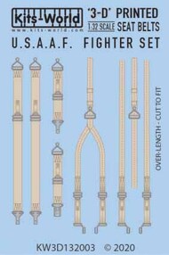  Kits-World/Warbird Decals  1/32 3D Color Seatbelts USAAF Fighters WBS3132003