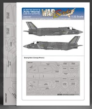  Kits-World/Warbird Decals  1/48 F-35A Lightning II Canopy/Wheels Mask for ITA WBS321007