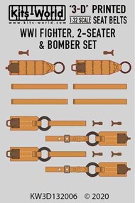 3D Seat Belts - WWI Fighters 2-Seaters & Bombers #WBS3D132006