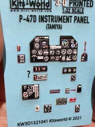 Republic P-47D Thunderbolt 3D Full colour Instrument Panel #WBS3D1321041